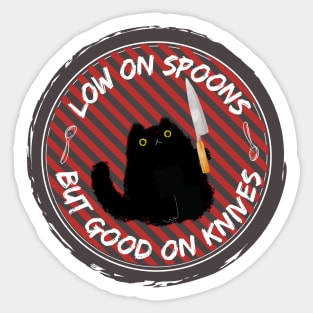 Low On Spoons Sticker